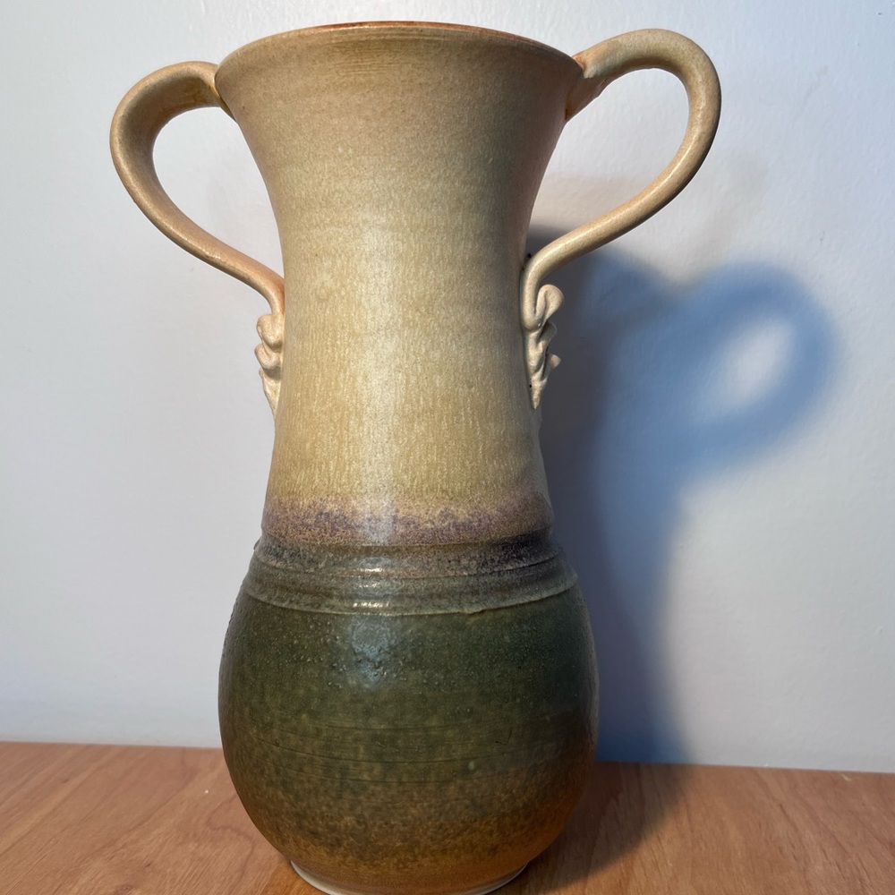 Elegant Two-Tone Pottery Vase